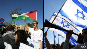 Palestina e Israel / Montagem BBC