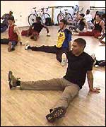 Ashley Blake in a breakdancing class