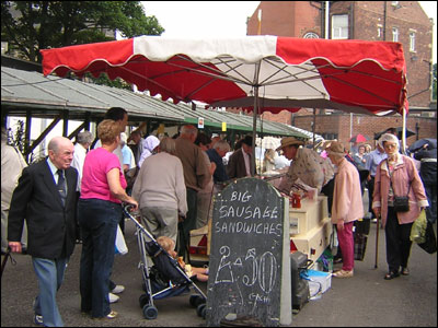 Pudsey Farmers Market: sausage stall