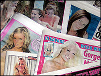 Mulheres no jornal 'The Sun'