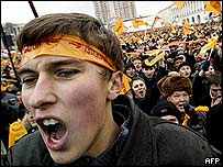 Kiev'de protesto gösterisi