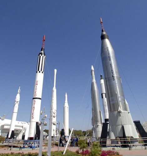 The Rocket Garden at the John F. Kennedy Space Centre, Florida