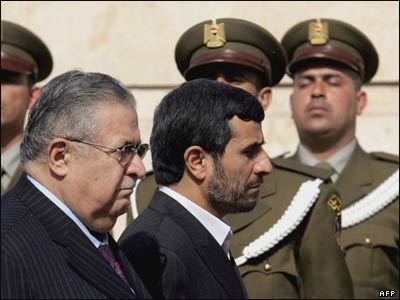 احمدی نزاد و طالبانی در عراق