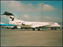 هواپیمای فوکر 100 ایران ایر- عکس از آرشیو