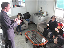 John Sudworth with the Lee family