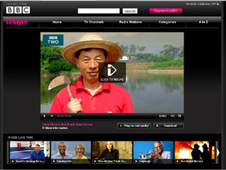 A screen grab of the videos available through the BBC iplayer.