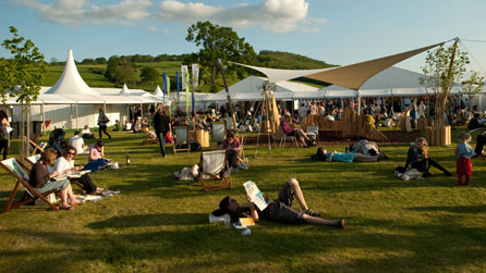 Photograph of the 2009 Hay Festival site © Finn Beales