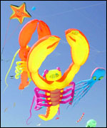 A huge lobster kite