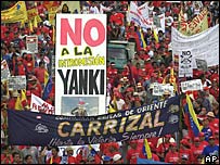 Manifestação pró-Chávez