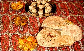 Picture: Dishes for an Indian breakfast.