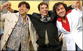 Star cast from the film Apne