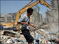 Escombros no Líbano