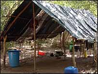 A deserted camp after attack (photo Raj Weerasinghe)