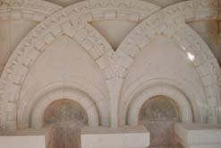 Recently completed stonework at Canterbury Cathedral