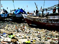 گونو نام کے طوفان کے بعد کا منظر