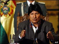 O presidente da Bolívia, Evo Morales