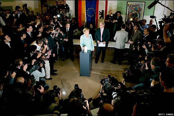 Angela Merkelová volí