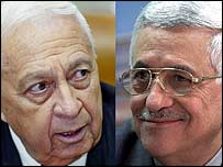 Mahmúd Abbás a Ariel Šaron