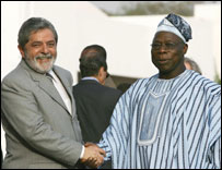 Lula e Olusegun Obasanjo (foto Ricardo Stuckert)