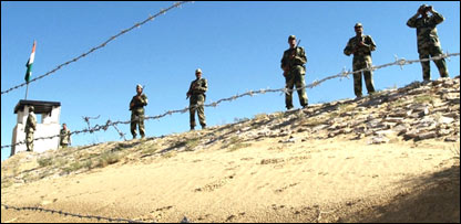 بھارتی ریاست راجستھان میں پاکستان سرحد پر بارڈر سکیورٹی فورس 