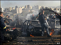 Destruição após explosão no Líbano