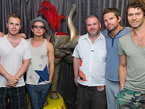 Chris Moyles with Take That