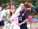Janie, Ashley, parrots