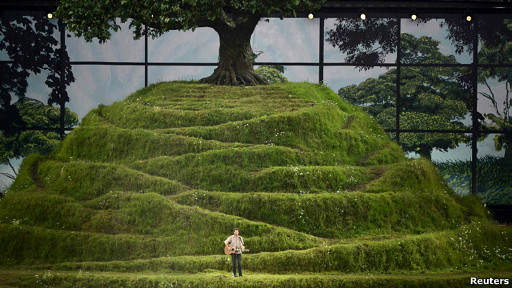 伦敦奥运会开幕式上的绿色小山