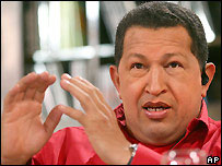 O presidente da Venezuela, Hugo Chávez