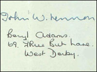 Lennon's signature