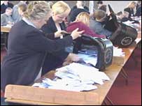 Contagem de votos na Irlanda do Norte