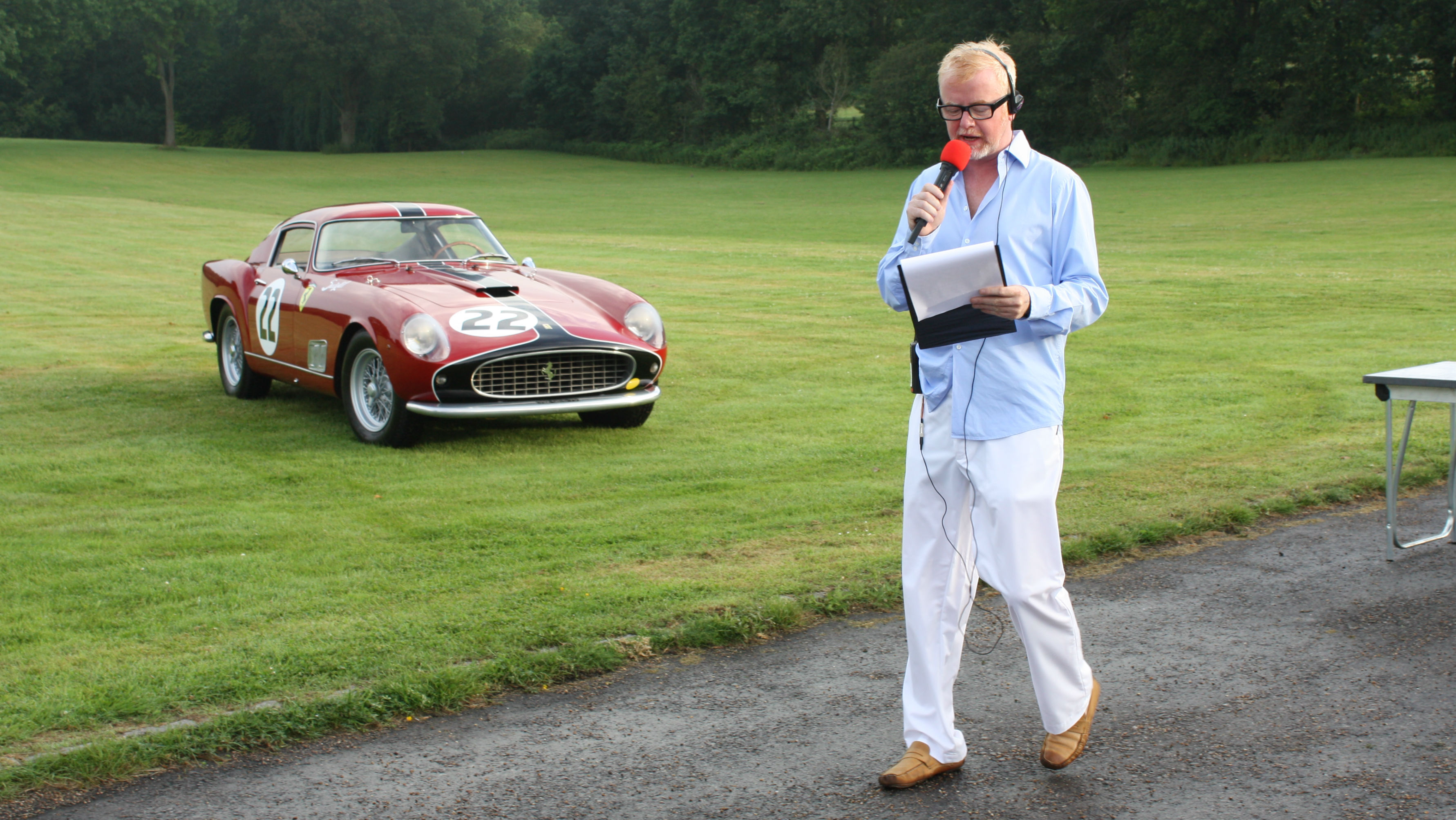 Chris, live from his driveway!