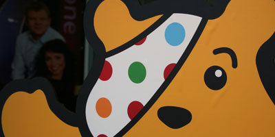 Pudsey studio prop - outside the green room