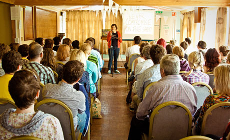 Josie Long performing at the 2011 festival. Photo: Ed Moore, Edshots