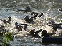 Ironman swimmers