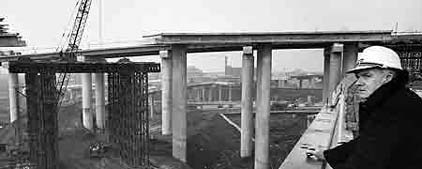 Construction of Spaghetti Junction.