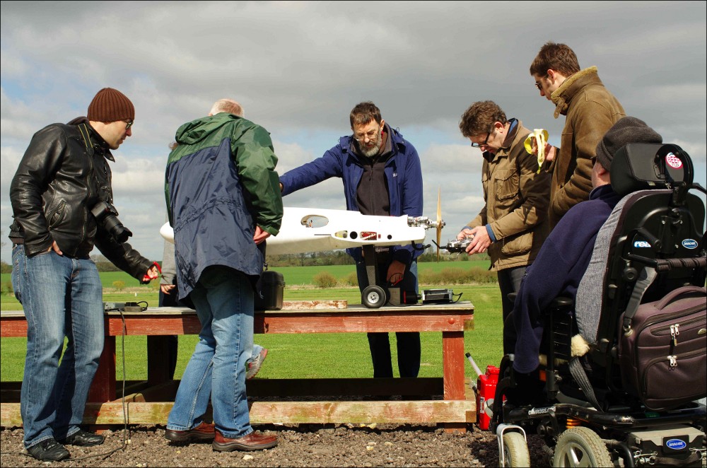 Drone is prepared for flight