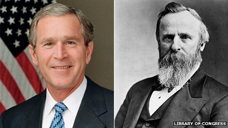 George Bush e Rutherford B. Hayes