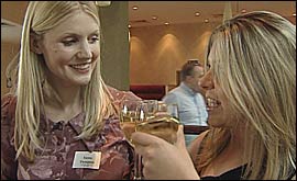 Tessa and Becky get ready to go speed dating 