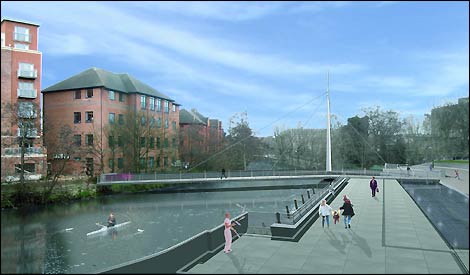 The chosen design for the Cathedral Green bridge