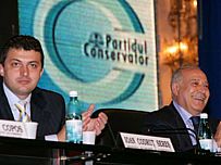 Ministrul economiei, Codruţ Şereş, şi liderul PC, Dan VOiculescu