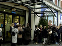 Bargain hunters queue up for the sales