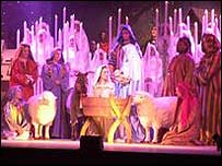 The nativity scene from the show.