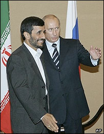  صدر ولادی میر پوتین اور صدر محمد احمدی نژاد 