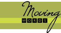 Moving words logo