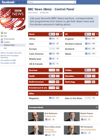 Screenshot of the Control Panel