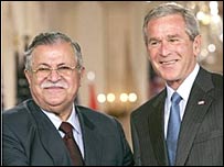 Celal Talabani, George Bush'la