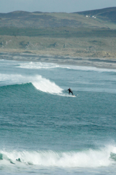 And here he is out front, Terry on what locals call a 'big straight-hander'. Pic J 07