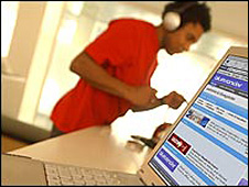 Man listening to music