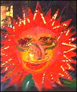 Scene from the Coventry Christmas light switch-on 2002 